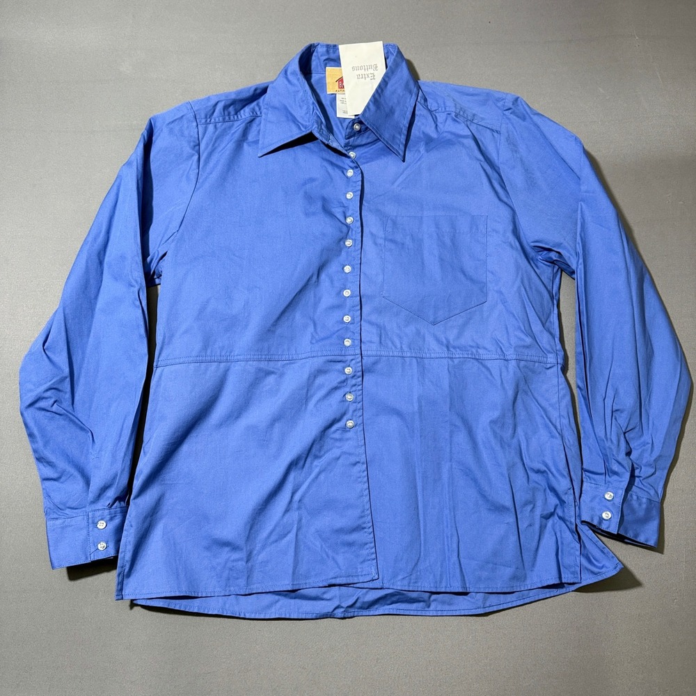 Barn Fly Blue Button Up Long‎ Sleeve Shirt Size P/S Authentic Design New